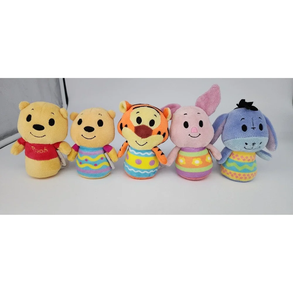Hallmark Itty Bittys Plush Disney Winnie the Pooh Easter Set of 5 Multicolor EX